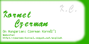 kornel czerman business card